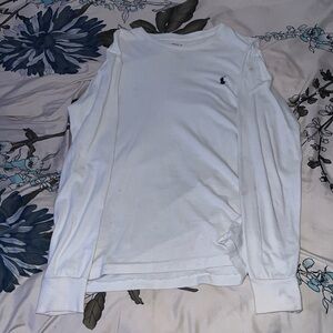 White Polo Ralph Lauren Longsleeve Shirt (Men’s Small)